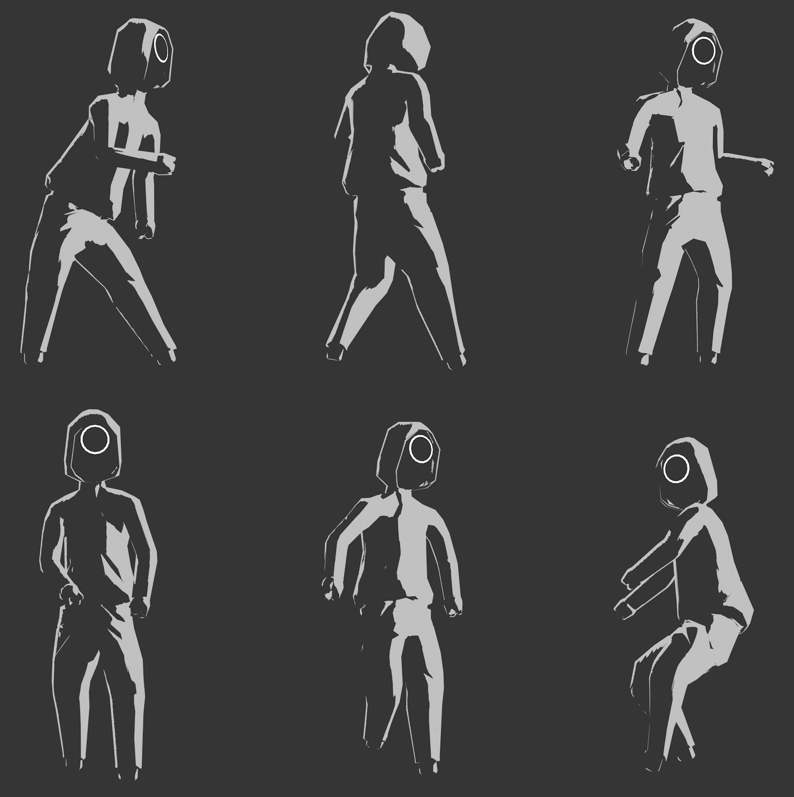 Strip of film frames showing sequential animation