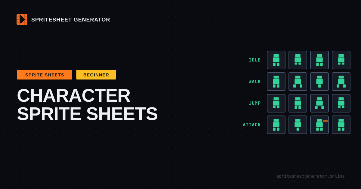 Character Sprite Sheets: Which Animations Your Game Needs