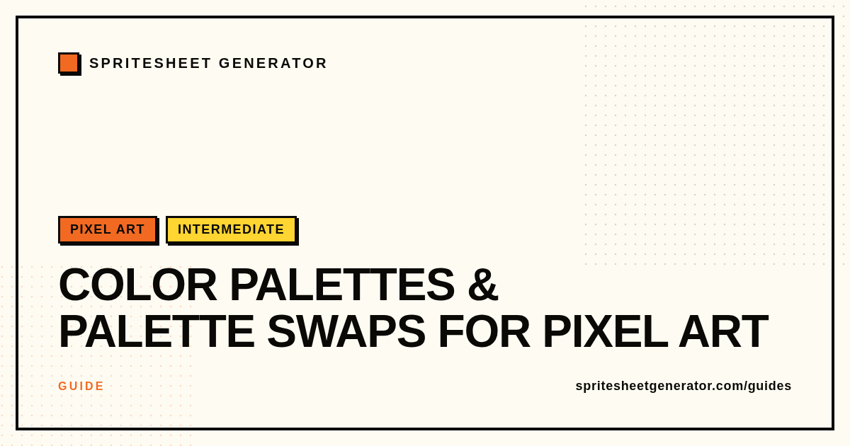 Color Palettes & Palette Swaps for Pixel Art