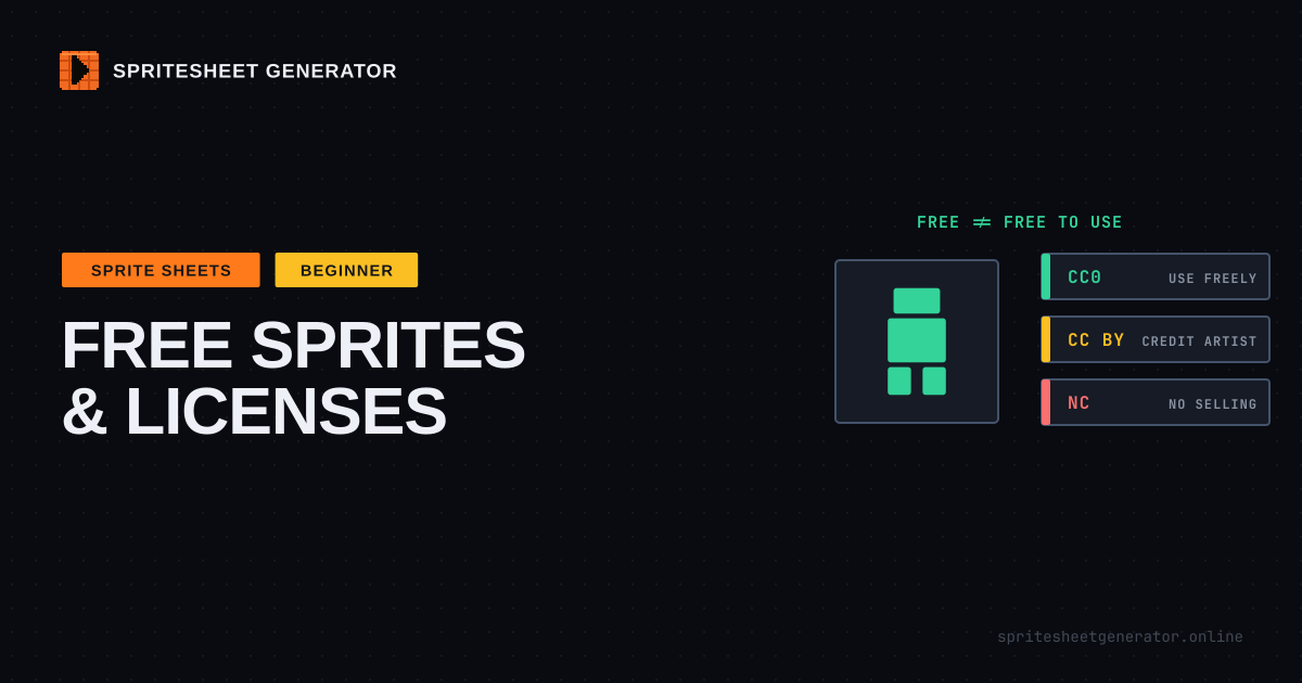 Free Sprite Sheets: Where to Find Them and What the License Allows