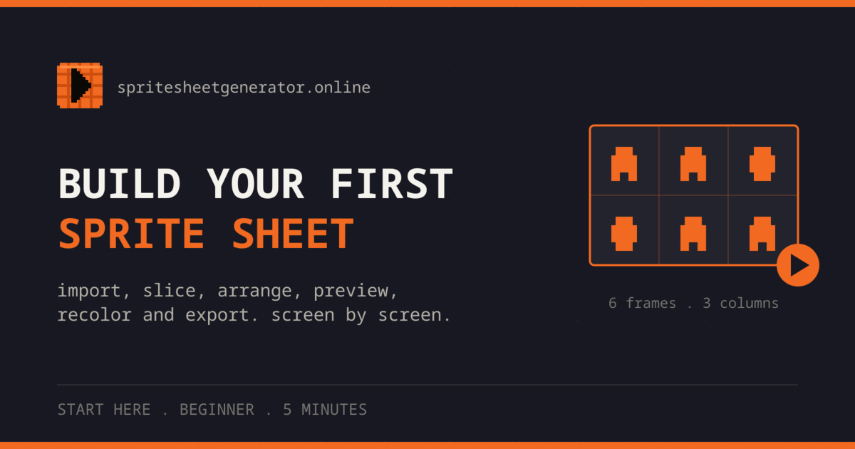 Getting Started: Build Your First Sprite Sheet in 5 Minutes