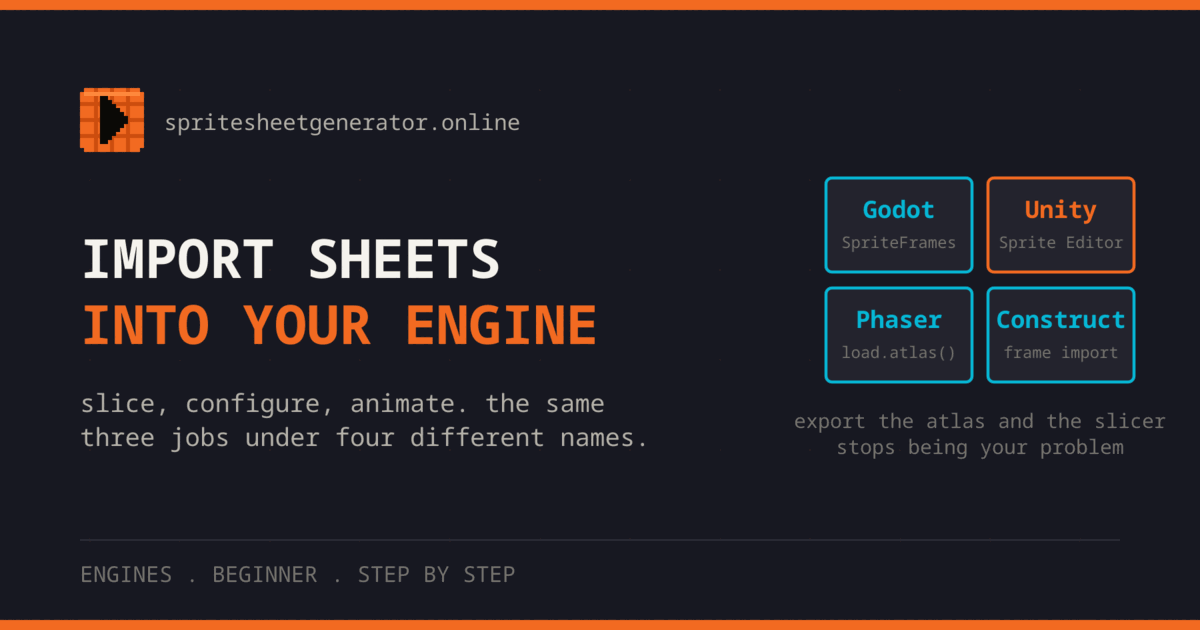 Import Sprite Sheets into Godot, Unity, Phaser, and Construct
